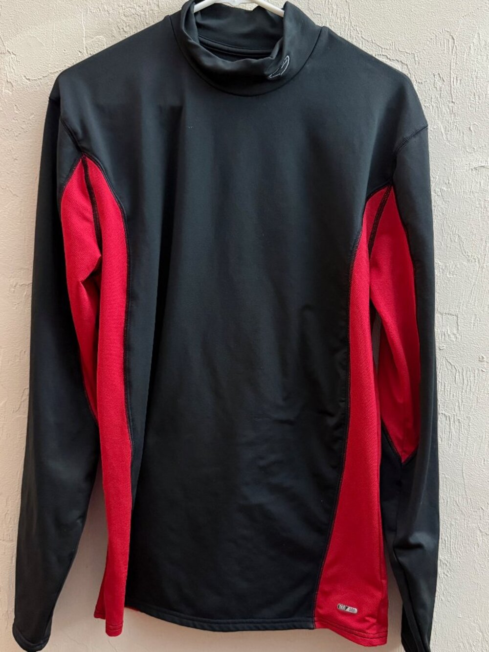 C9 Champion Duo Dry Men's XXL Black Red Long Sleeve Compression Mock Neck Shirt